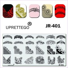 Пластина для стемпинга прямоугольная JR-401