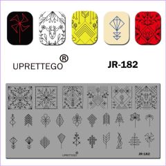 Пластина для стемпинга прямоугольная JR-182