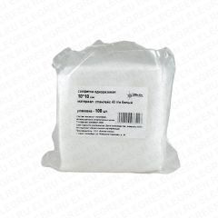 Салфетка 10х10 одноразовая в пачке (уп.100шт.) 40гр/м2, EleWhite