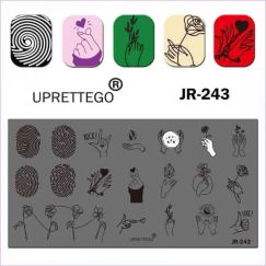 Пластина для стемпинга прямоугольная JR-243