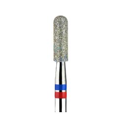 Бор алмазный стомат.  104.137.080.027G синий-красный 866 (цилиндр, полусферический конец)  РосБел