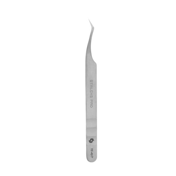 Пинцет профессиональный для ресниц Expert TE-41/7 (изогнут под углом 30') STALEKS
