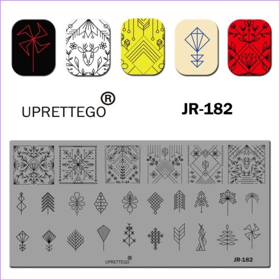 Пластина для стемпинга прямоугольная JR-182
