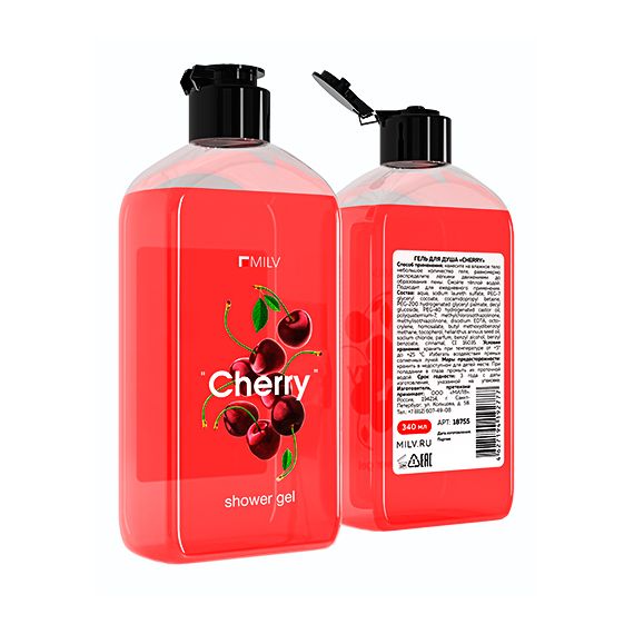 Гель для душа (340мл) Арт.18755 CHERRY Milv